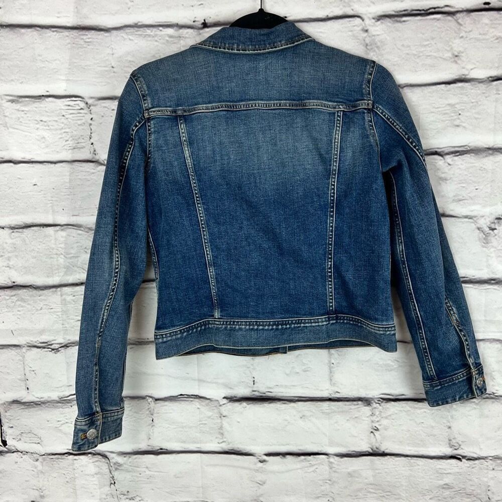 J.Crew Women's XS Denim Jacket Blue Alicia Wash Casual Button Front - Picture 6 of 8